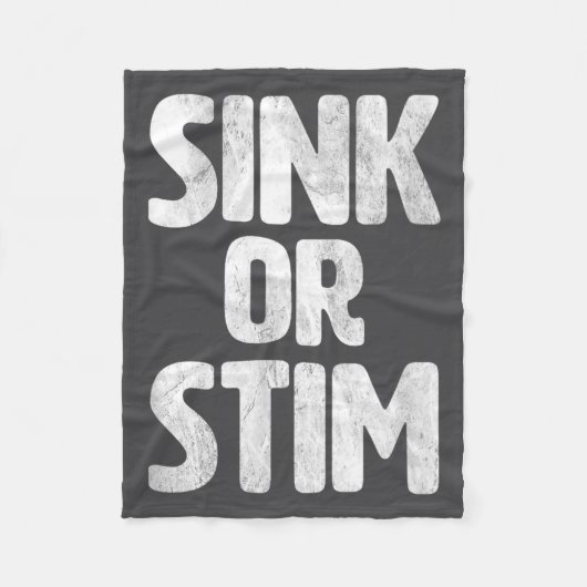 Hilarious Sink Stim Neurodivergent Normalize Autis Fleece Deken (Voorkant)