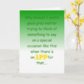 hilarious special occasion wish kaart (Gele Bloem)