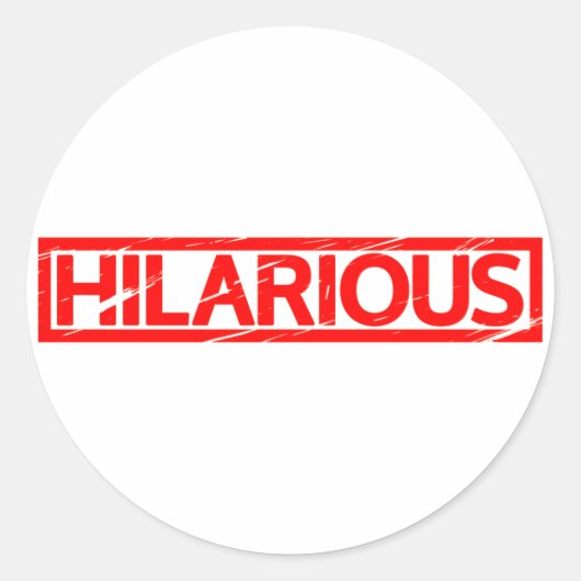 Hilarious Stamp Ronde Sticker (Voorkant)