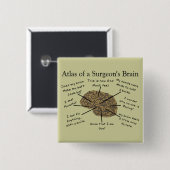 Hilarious Surgeon Gifts Vierkante Button 5,1 Cm (Voorkant /achterkant)