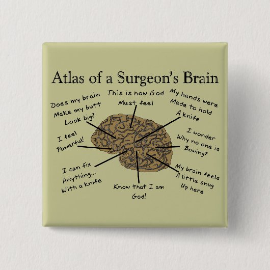 Hilarious Surgeon Gifts Vierkante Button 5,1 Cm (Voorkant)