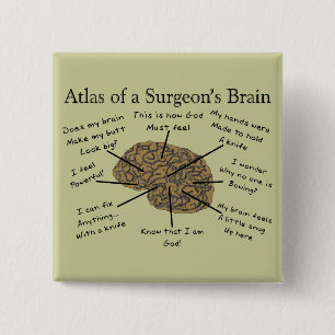 Hilarious Surgeon Gifts Vierkante Button 5,1 Cm
