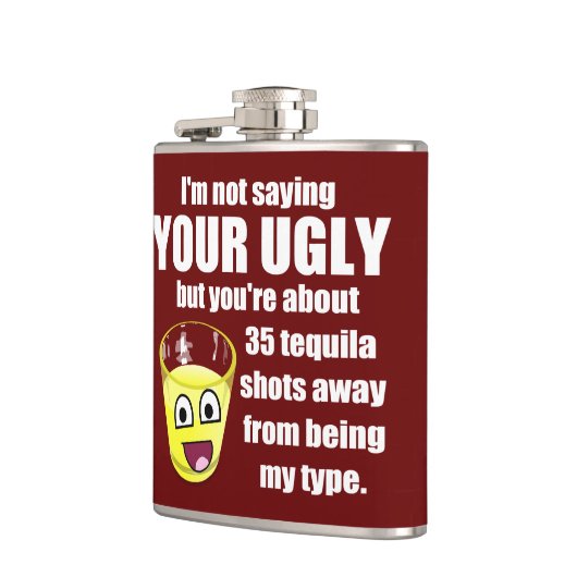 Hilarious Tequila Quote Heupfles (Links)