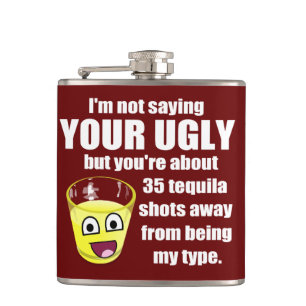 Hilarious Tequila Quote Heupfles