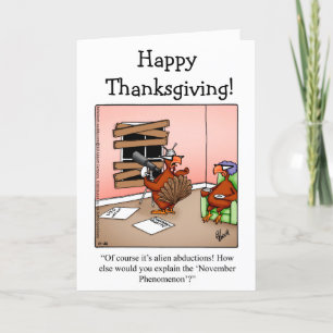 Hilarious Thanksgiving Humor Wenskaart Feestdagen Kaart