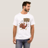 Hilarious Thanksgiving Stress Cartoon T-shirt (Voorkant volledig)