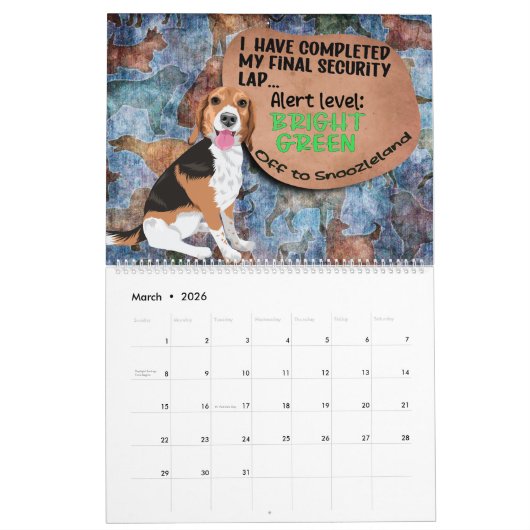 Hilarious Thoughts of My Beagle Calendar Kalender (Mar 2026)