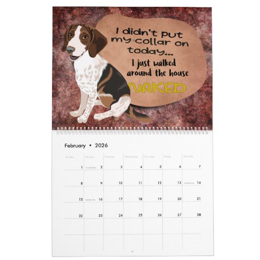 Hilarious Thoughts of My Beagle Calendar Kalender (Feb 2026)