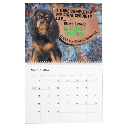 Hilarious Thoughts of My King Charles Cavalier Kalender (Mar 2026)