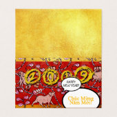 Hilarious Vietnamees Varkensjaar Groet voltrokken  Visitekaartje (Buitenkant ongevouwen)