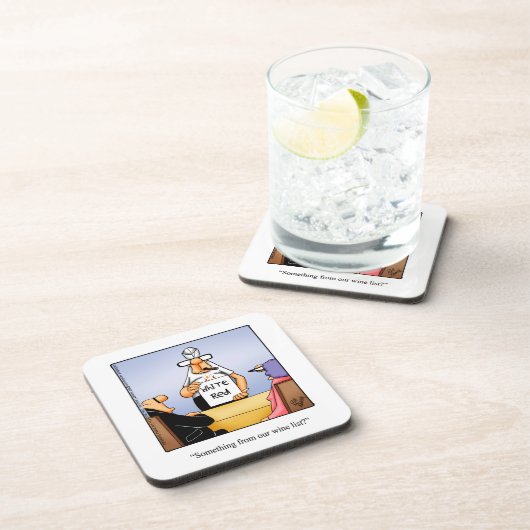 Hilarious Wine Humor Onderzetter Set (Rechterzijde)