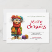 Hilarious Woman Christmas Card Editable Design Feestdagenkaart (Voorkant)