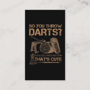 Hilarious WoodworkHumor Lumberjack Ax Throwing Visitekaartje