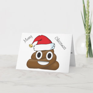 Hilarious Xmas Poop Emoji Feestdagen Kaart
