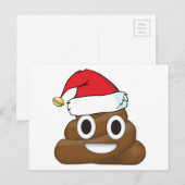 Hilarious Xmas Poop Emoji Feestdagenkaart (Voorkant / Achterkant)