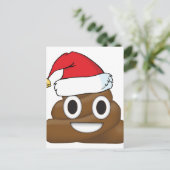 Hilarious Xmas Poop Emoji Feestdagenkaart (Staand voorkant)