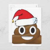 Hilarious Xmas Poop Emoji Feestdagenkaart (Voorkant / Achterkant)