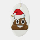 Hilarious Xmas Poop Emoji Keramisch Ornament (Rechts)