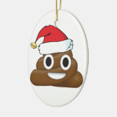 Hilarious Xmas Poop Emoji Keramisch Ornament (Links)