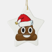 Hilarious Xmas Poop Emoji Keramisch Ornament (Rechts)