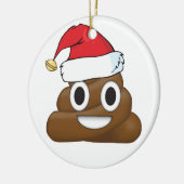 Hilarious Xmas Poop Emoji Keramisch Ornament (Links)