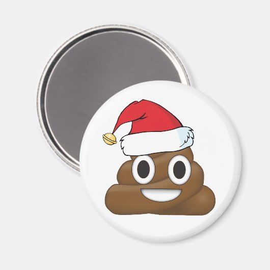 Hilarious Xmas Poop Emoji Magneet (Voorkant / Achterkant)