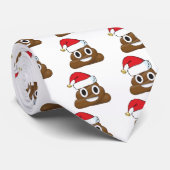 Hilarious Xmas Poop Emoji Stropdas (Opgerold)