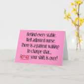 Hilarious Zurse Gifts "Behind each Stable Nurse" Kaart (Gele Bloem)