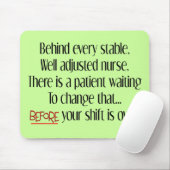 Hilarious Zurse Gifts "Behind each Stable Nurse" Muismat (Met muis)