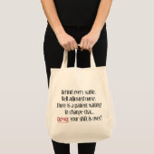Hilarious Zurse Gifts "Behind each Stable Nurse" Tote Bag (Voorkant (product))