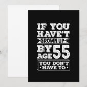 Hilarisch 55-jarige leeftijd opgroeien Fun Gag Gif Save The Date (Voorkant / Achterkant)