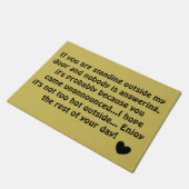 Hilarisch afdrukken voor Sarcastic Quote Deurmat (Schuin)