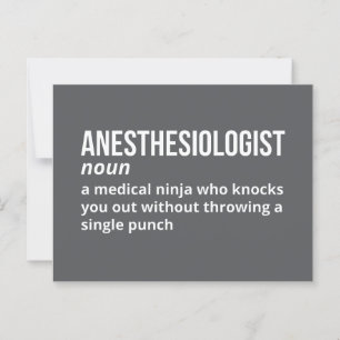 Hilarisch anesthesioloog definitie Briefkaart