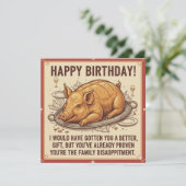 Hilarisch beledigende verjaardag Kaart (Staand voorkant)