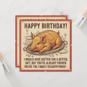 Hilarisch beledigende verjaardag Kaart (Voorkant / Achterkant in situ)