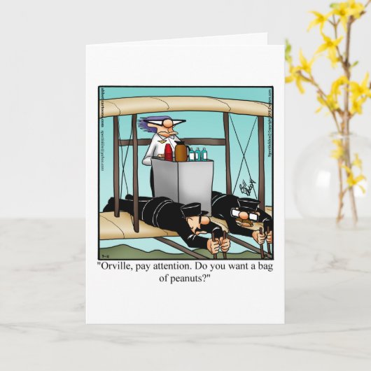 Hilarisch Bon Voyage Wenskaart Kaart (Gele Bloem)