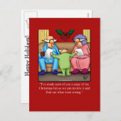 Hilarisch Briefkaart voor kerstHumor (Voorkant / Achterkant)