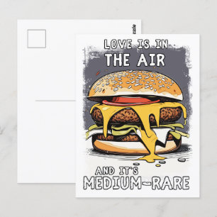 Hilarisch BURGER Quote  Retro Illustratie Briefkaart