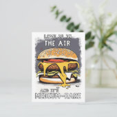 Hilarisch BURGER Quote  Retro Illustratie Briefkaart (Staand voorkant)