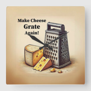 Hilarisch Cheesy Politiek Vierkante Klok