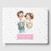 Hilarisch eigenzinnig paar bruiloft gastenboek Wat (Voorkant)