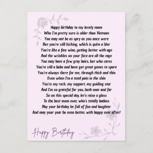 Hilarisch gedicht voor mama briefkaart