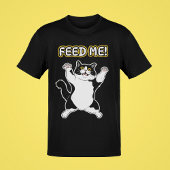 Hilarisch: "Geef me te eten!" Kat / grafische kuns T-shirt
