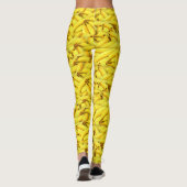 Hilarisch gele banaan over het gehele patroon leggings (Achterkant)