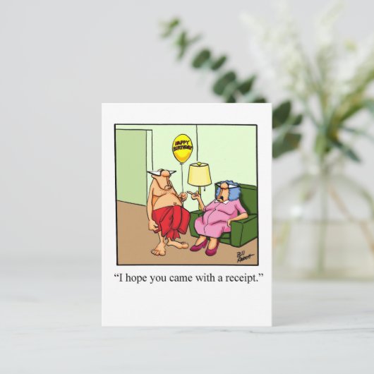 Hilarisch geschenk van liefde! briefkaart (Staand voorkant)