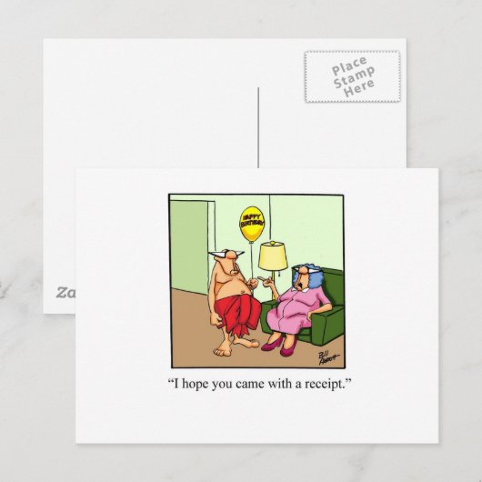 Hilarisch geschenk van liefde! briefkaart (Voorkant / Achterkant)