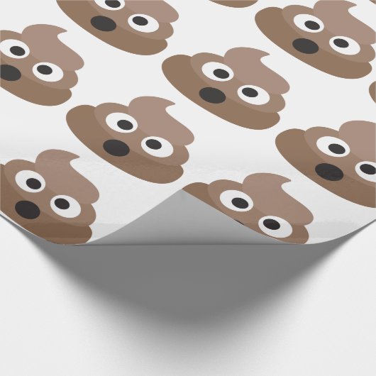 Hilarisch geschokt Emoji Poop Cadeaupapier (Hoek)