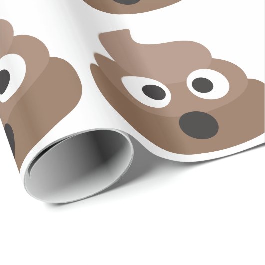 Hilarisch geschokt Emoji Poop Cadeaupapier (Rol Hoek)