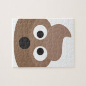 Hilarisch geschokt Emoji Poop Legpuzzel (Horizontaal)
