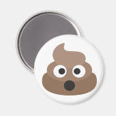 Hilarisch geschokt Emoji Poop Magneet (Voorkant / Achterkant)